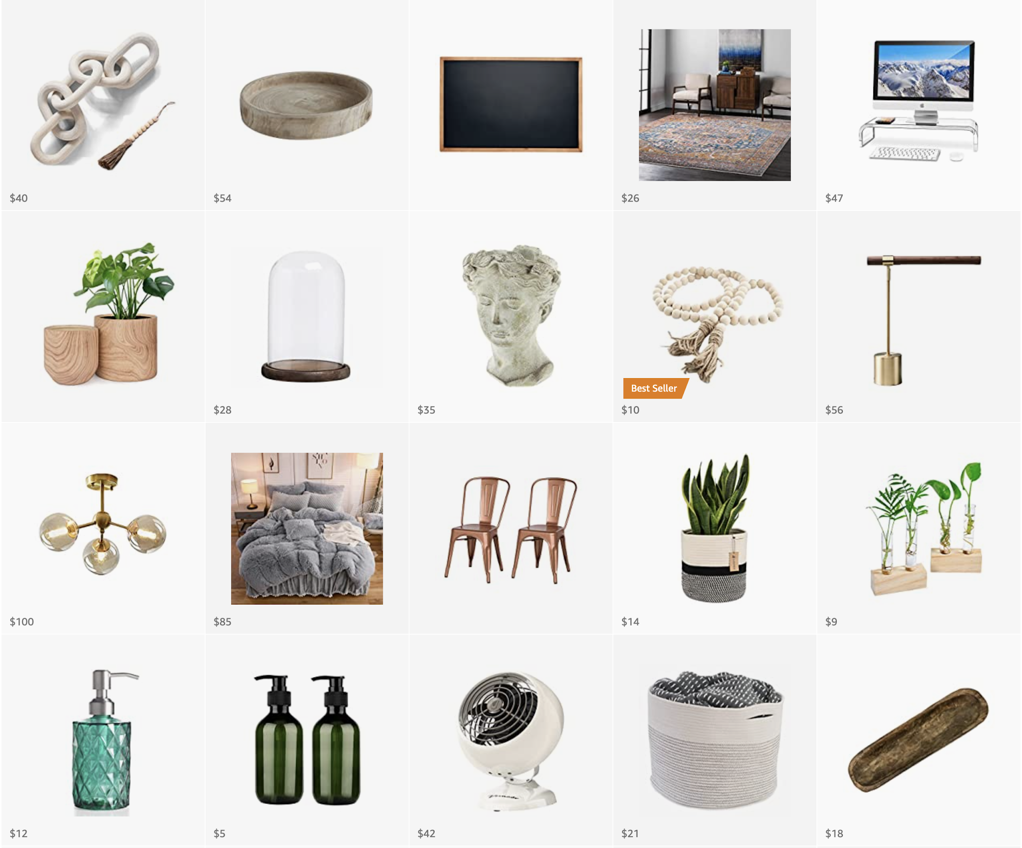 Home decor items list hotsell